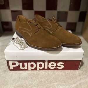 NIB Hush Puppies Glitch Parkview Men’s Brown Suede Comfort Oxford Shoes US 12